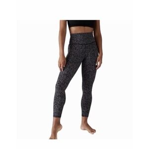 ATHLETA Nightfall Purple Black Elation Rib Tight Active Yoga Gym Legging XL Tall